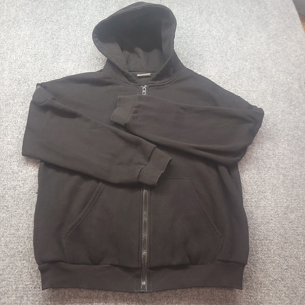 Comfrt Everyday Zip Hoodie Black Fleece Sweatshirt XL RN170537